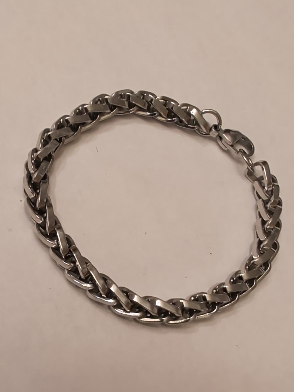 Men's Stainless Steel Chain Bracelet - Silver